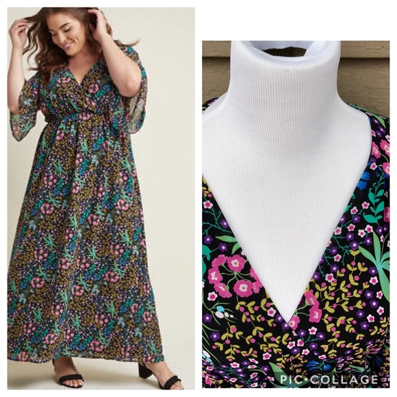 Lace & Mesh Dresses & Skirts - ☀️☀️☀️ 4/$20 ModCloth Lace & Mesh chiffon floral maxi dress!